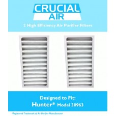 2 Hunter 30710  30711 & 30730 Air Purifier Filters  Part # 30963  Designed & Engineered by Crucial Air - B00HPZ9L2Q